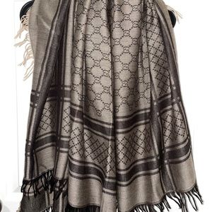 Gucci Scarf beige/dark brown